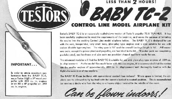 Testors Baby TC-2 advertisement