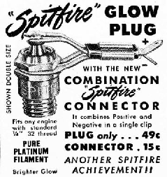 Anderson Spitfire glow plug ad